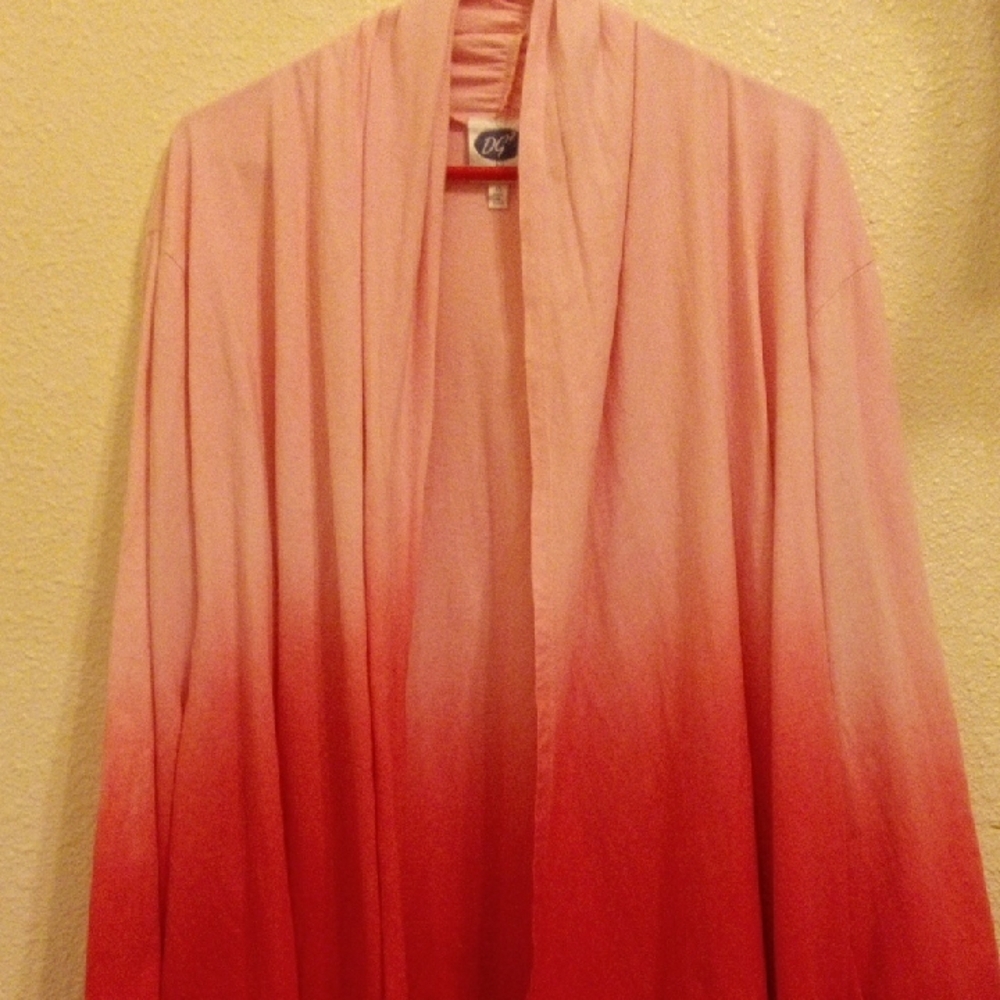 DG2 by Diane Gilman Ombre Pink Cardigan - Picture 2 of 5